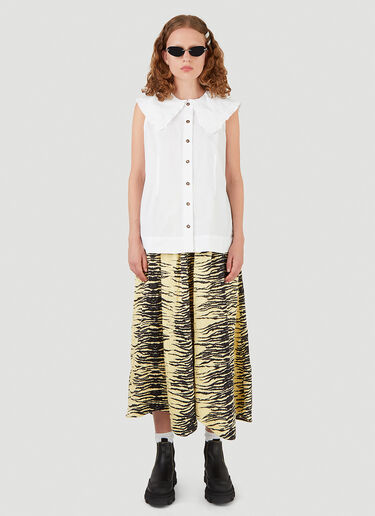 Poplin Button-Up Top GANNI Poplin Button-Up Top White gan0246010