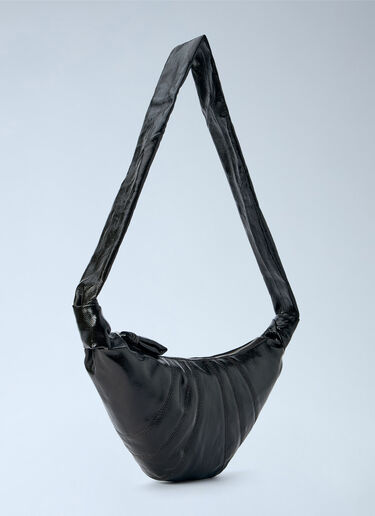 LN-CC® - Lemaire: Medium Croissant Bag in Coated Cotton - Dark Brown Lemaire Medium Croissant Bag in Coated Cotton Dark Brown lem0266028