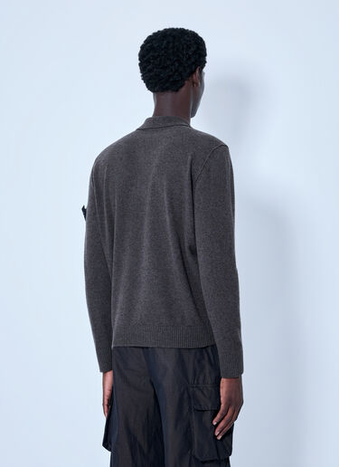 LN-CC® - Stone Island: Long Sleeve Polo - Brown Stone Island Long Sleeve Polo Brown sto0165011