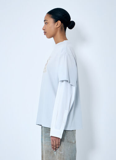 Acne Studios Layered Print T-Shirt Grey acn0259006