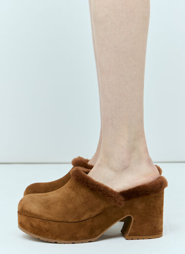 Gianvito Rossi Lys Suede Clogs Brown gia0255001