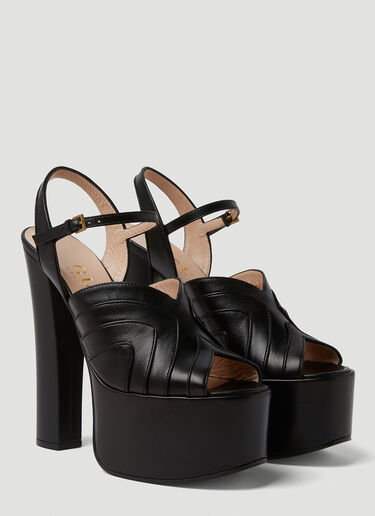 Gucci Geometric Platform Heels Black guc0250111