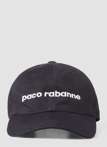 Rabanne Logo Embroidered Baseball Cap Black pac0248001