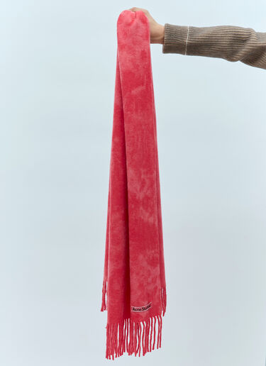Acne Studios Narrow Tie-Dye Wool Scarf Pink acn0156032