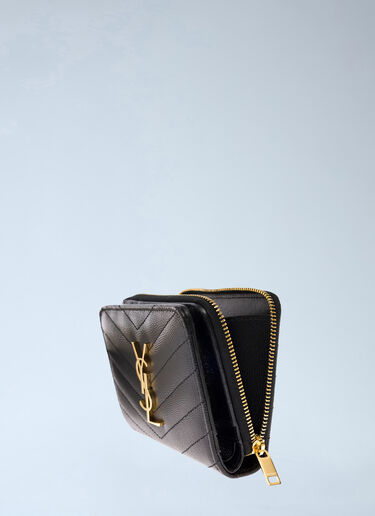 LN-CC® - Saint Laurent: Matelassé Compact Wallet - Black Saint Laurent Matelassé Compact Wallet Black sla0247148