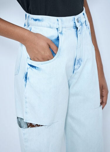 Maison Margiela Cutout Denim Trousers Blue mla0265008
