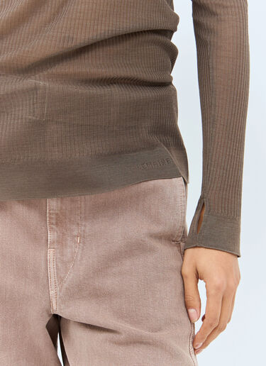 Lemaire Seamless High Neck Top Brown lem0258026