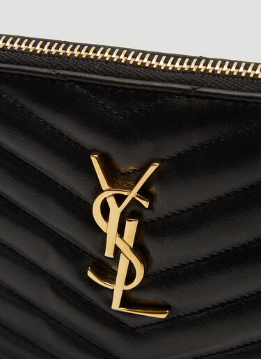 Saint Laurent Cassandre Matelassé Pouch Black sla0231049
