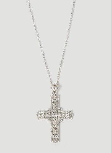 Dolce & Gabbana Kim Cross Necklace Silver dol0252028