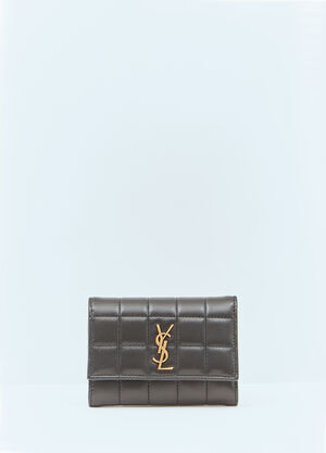 Saint Laurent 카상드르 마틀라세 카레 반지갑 블랙 sla0258035