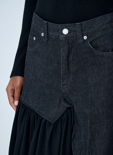 Cut-Off Combination Midi Skirt Yohji Yamamoto Cut-Off Combination Midi Skirt Black yoy0262002