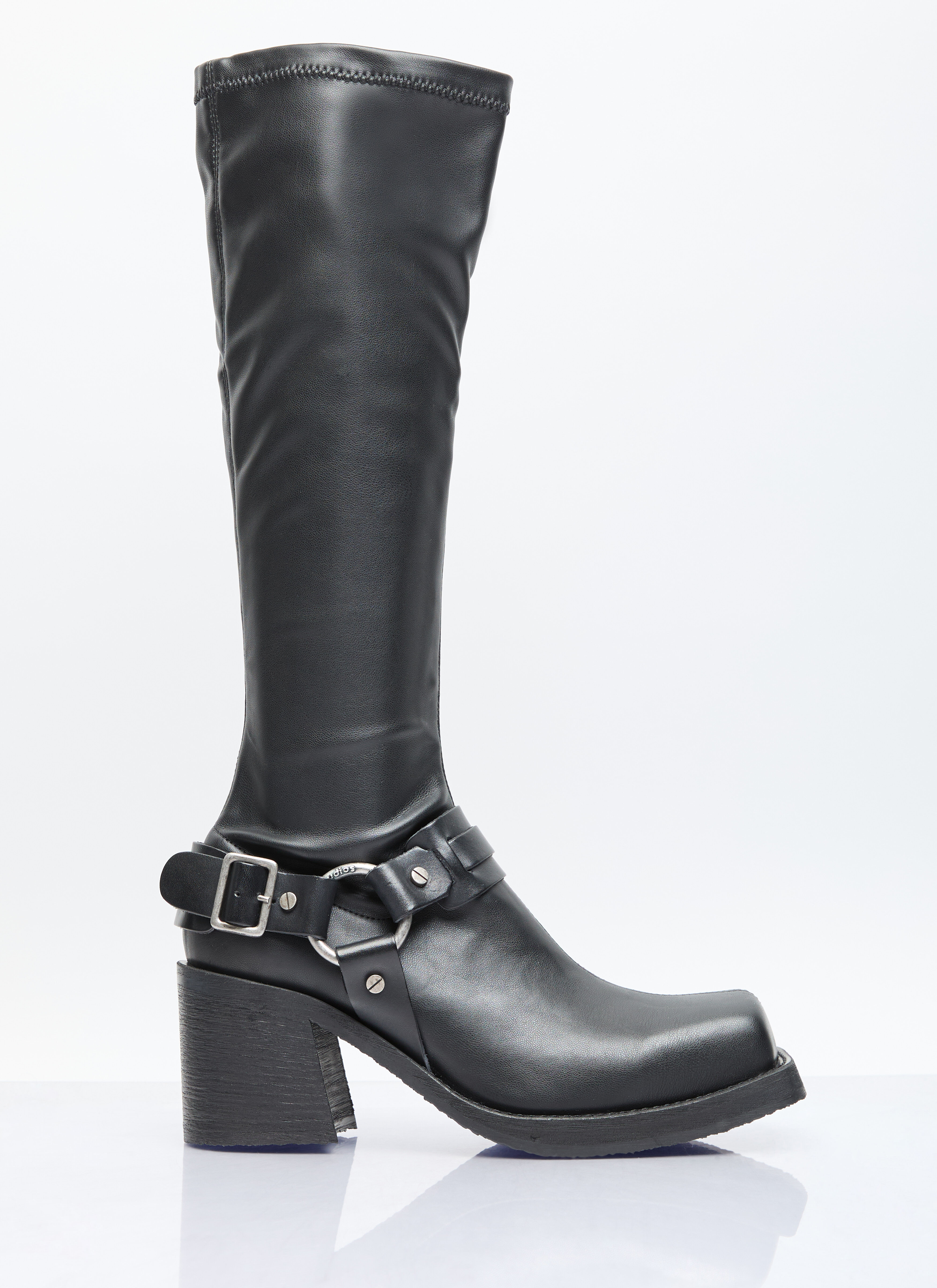 Our Legacy Pull-On Buckle Boots Black our0256009