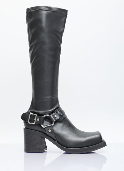 Acne Studios Pull-On Buckle Boots Black acn0355013