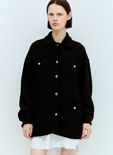 Miu Miu Waffle-Knit Jacket Black miu0256079