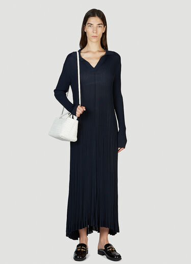 Bottega Veneta Light Plisse Dress Navy bov0251113