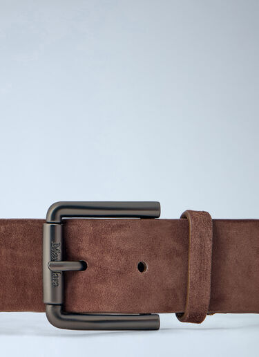 LN-CC® - Max Mara: Suede Finish Leather Belt - Brown Max Mara Suede Finish Leather Belt Brown max0266229