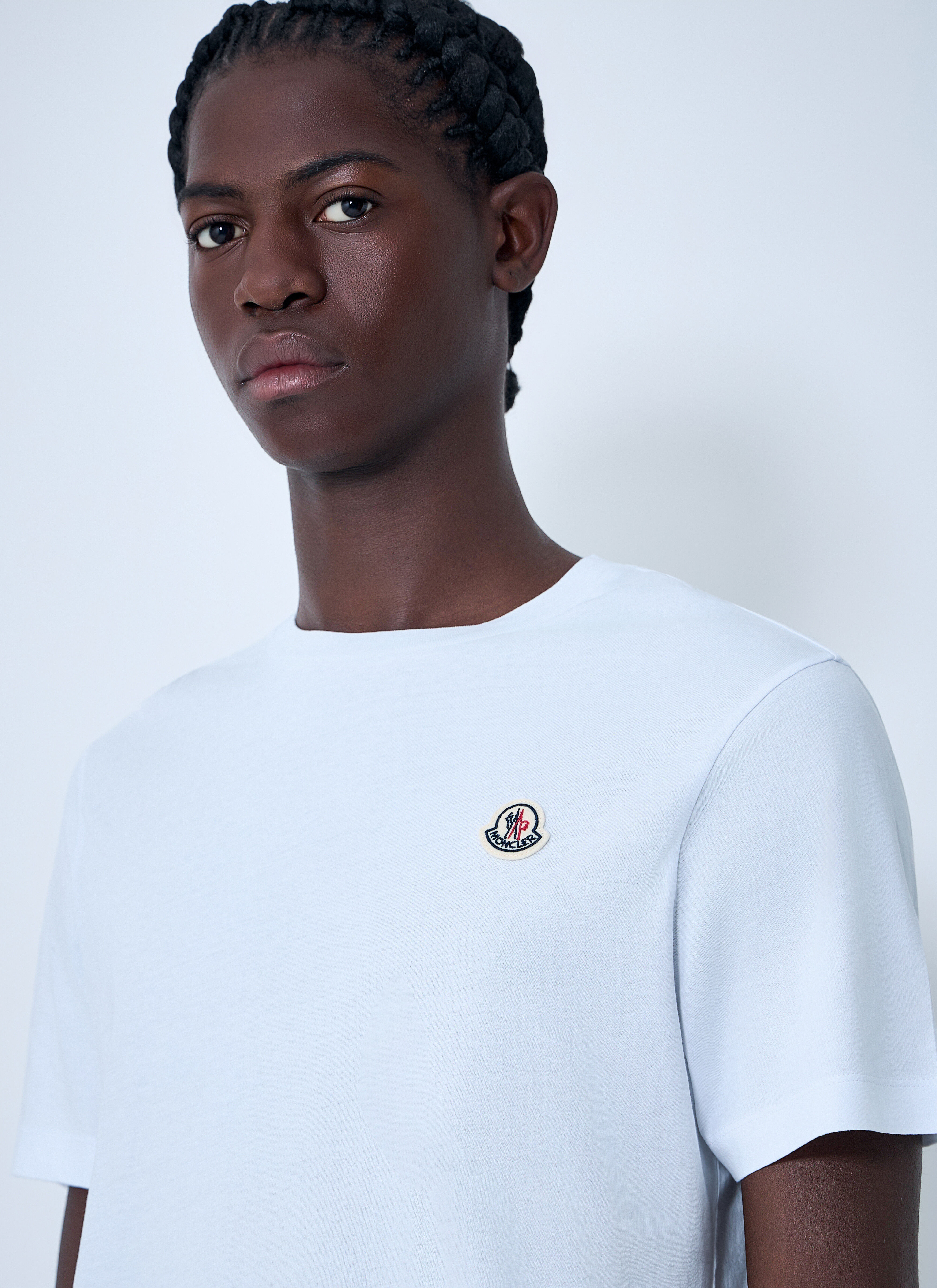 Moncler Men's' Set Of Three Logo Motif T-Shirts in White | LN-CC®