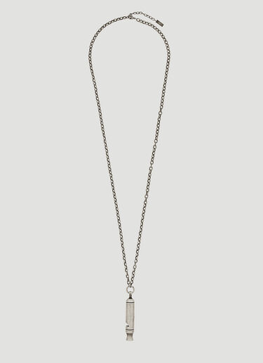 Saint Laurent Whistle Pendant Necklace Silver sla0247084