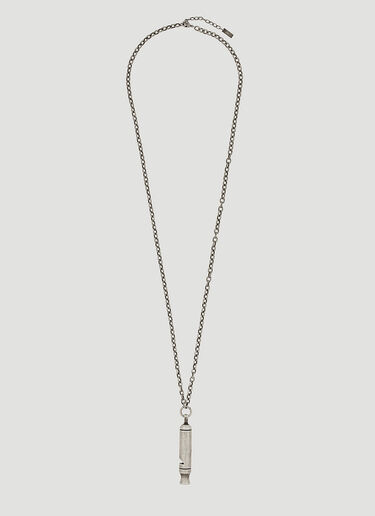 Whistle Pendant Necklace Saint Laurent Whistle Pendant Necklace Silver sla0247084
