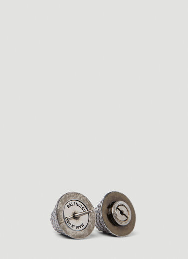 Balenciaga Cagole Earrings Silver bal0351004