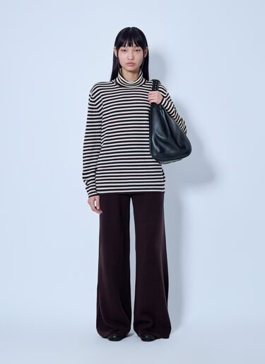 LN-CC® - Max Mara: Wide-Leg Knit Trousers - Dark Brown Max Mara Wide-Leg Knit Trousers Dark Brown max0266024