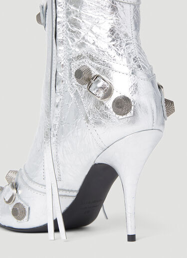 Balenciaga Cagole Metallic Boots Silver bal0253082