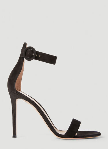 Gianvito Rossi 포르토피노 하이힐 샌들 블랙 gia0251021