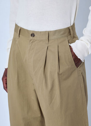 LN-CC® - Comme des Garçons Homme: Wide-Leg Pleated Trousers - Beige Comme des Garçons Homme Wide-Leg Pleated Trousers Beige cdh0164008