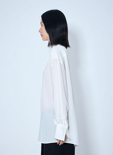LN-CC® - Toteme: Silk Crepe Shirt - White Toteme Silk Crepe Shirt White tot0265009