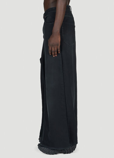 Balenciaga Double-Front Draped Denim Jeans Black bal0154005