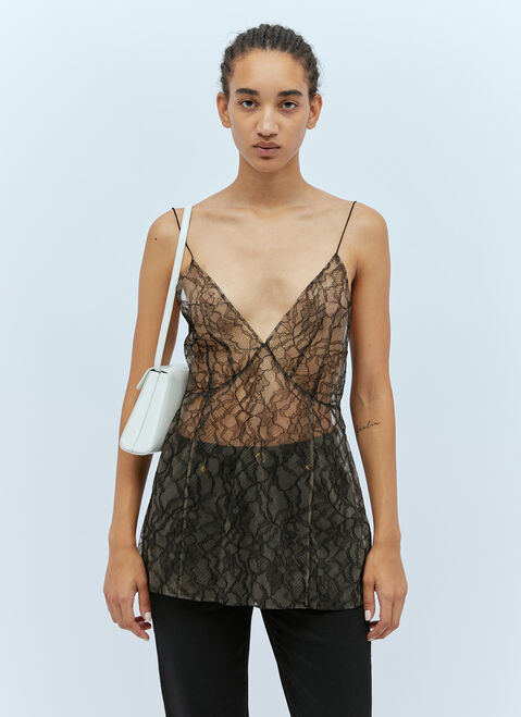 KHAITE Grisella Lace Top Cream kha0253007