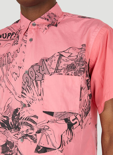 Comme des Garçons SHIRT x Christian Marclay Adjustable Sleeve Shirt Pink cdg0148016