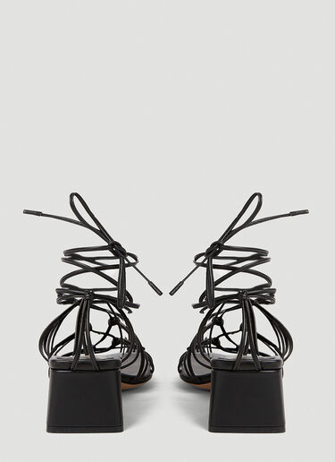 Gianvito Rossi Knot Strap Heeled Sandals Black gia0251006