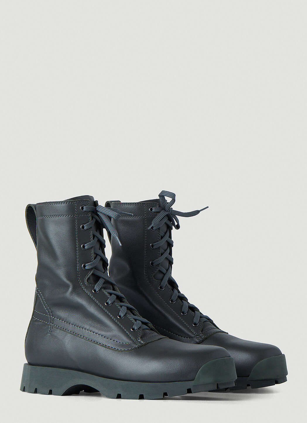 Jil Sander Combat Boots in Green LN CC
