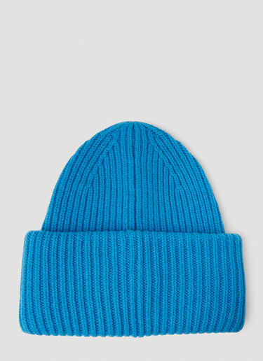 Acne Studios Face Patch Beanie Hat Light Blue acn0151039