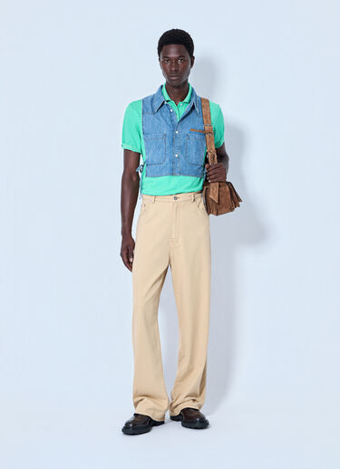 LN-CC® - Miu Miu: Cropped Chambray Tie Shirt - Light Blue Miu Miu Cropped Chambray Tie Shirt Light Blue miu0165012