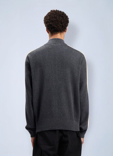 Classic Logo Knit Track Jacket Palm Angels Classic Logo Knit Track Jacket Grey pma0162108