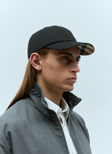 Burberry Cotton Blend Baseball Cap Black bur0155087
