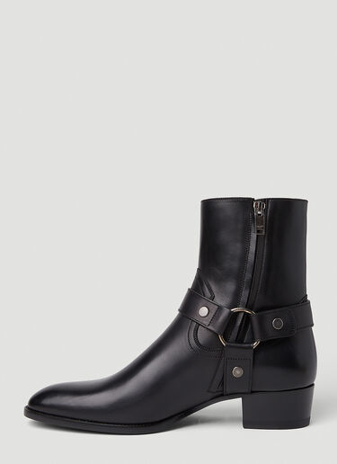 Saint Laurent Wyatt Ankle Boots Black sla0151049