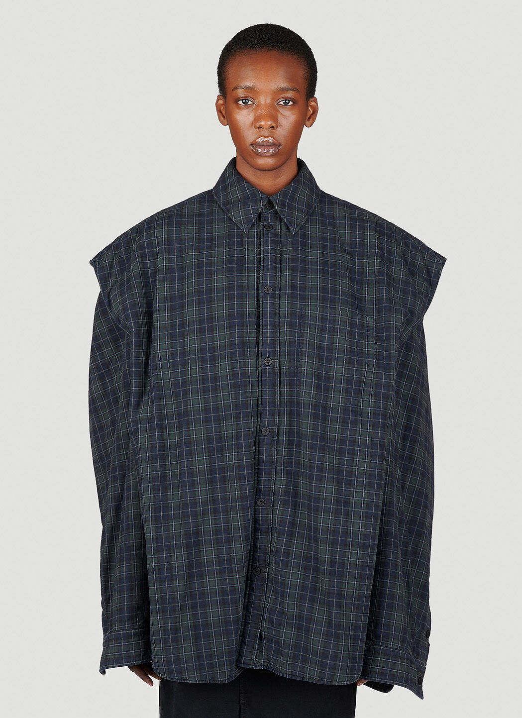 Balenciaga checked shirt sale