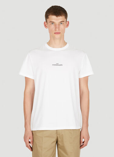 Maison Margiela Upside Down Logo T-Shirt White mla0149049