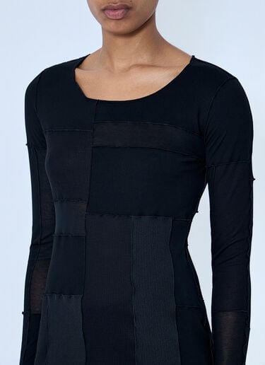 LIMI Feu Patchwork Long T-Shirt Black lmf0264012