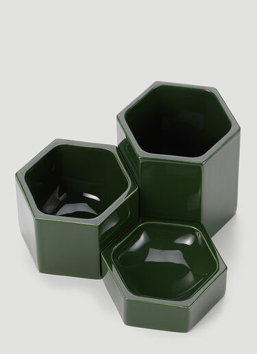 Vitra Set Of Three Hexagonal Containers Green wps0644798