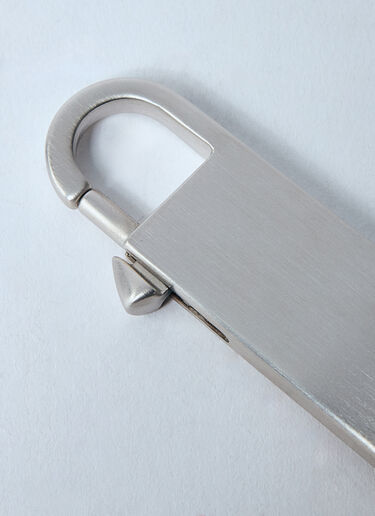 Rick Owens Gemini Metal Keyring Silver ric0159057
