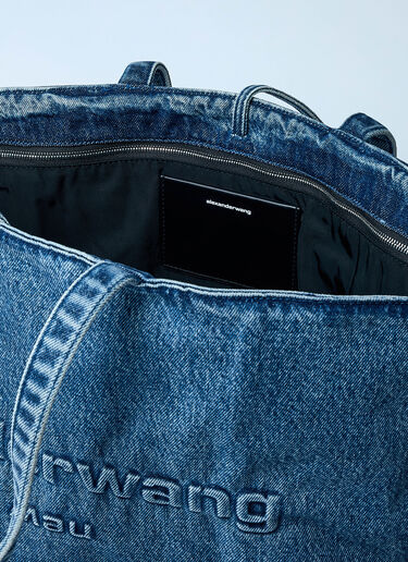 Alexander Wang Denim Punch Tote Bag Blue awg0259045