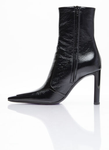 Saint Laurent Vendome Leather Boots Black sla0254053