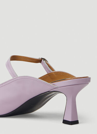 LN-CC® - Reike Nen: Pointed Mary Jane Kitten Heel Mules - Lilac Reike Nen Pointed Mary Jane Kitten Heel Mules Lilac rkn0251001