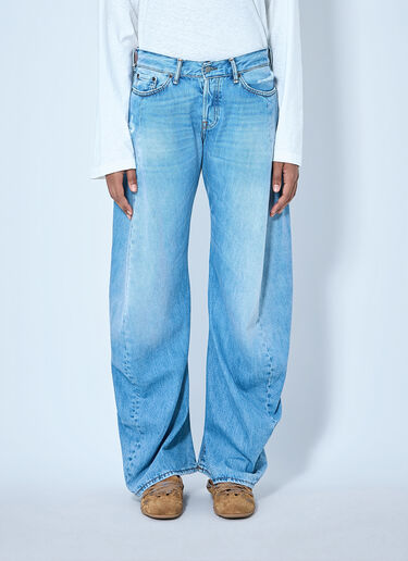 Acne Studios 2006F Distressed Wide Leg Jeans Blue acn0265008