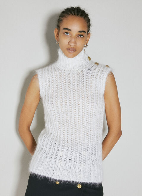 Balmain Gitter Mohair Top Brown bln0254005
