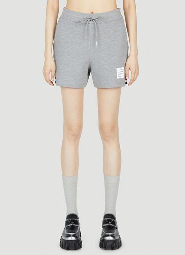 Thom Browne Logo Patch Track Shorts Grey thb0251024